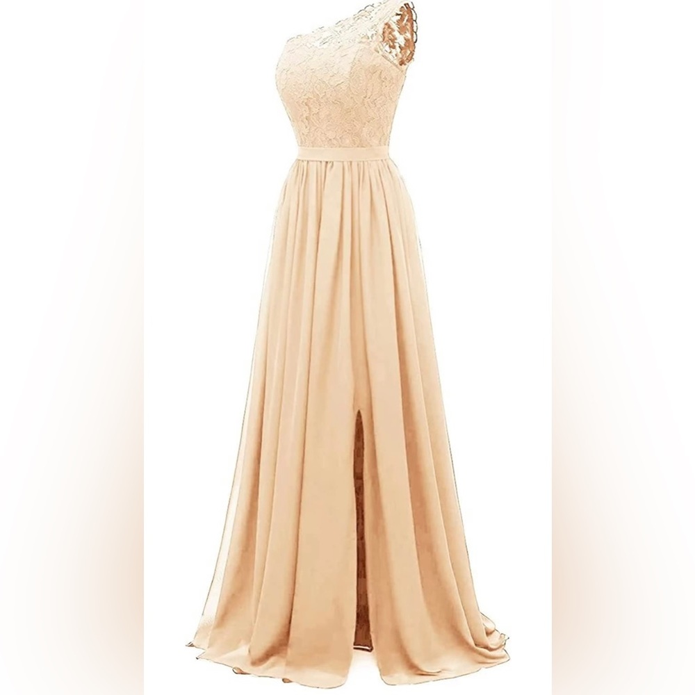 Molisa One Shoulder Lace Chiffon Bridesmaid Dress - Size 6